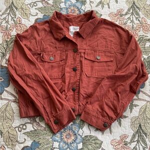 Forever Flower 100% Cotton Cropped Jacket